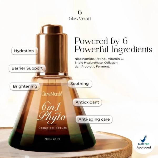 Glowmerald 6 in 1 Phyto Complex Serum 40ml